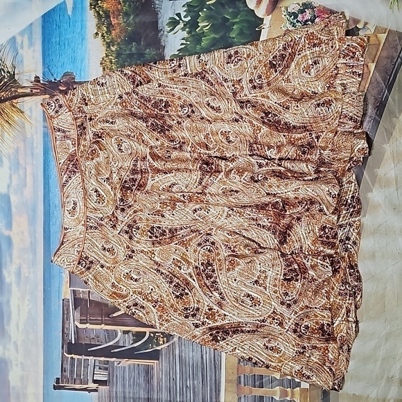 Linda Allard Ellen Tracy Silk Paisley Skirt Size 2 NWT - Picture 2 of 7
